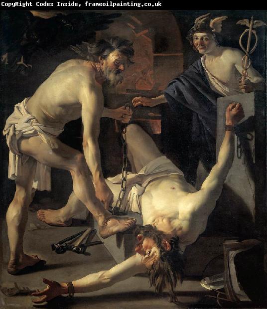 BABUREN, Dirck van Prometheus Being Chained by Vulcan